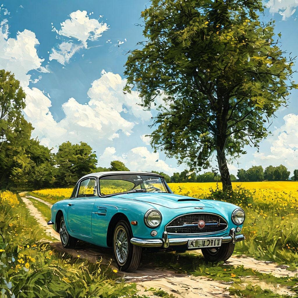 Отреставрированный ретро-автомобиль выглядит впечатляюще.