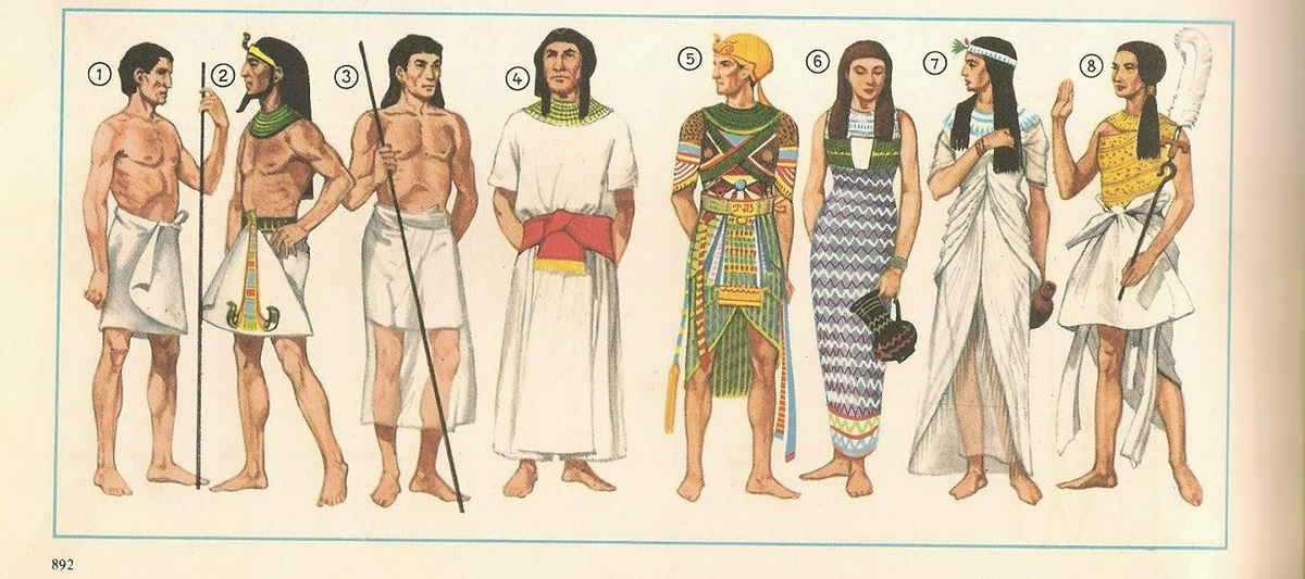Древний Египет, одежда.