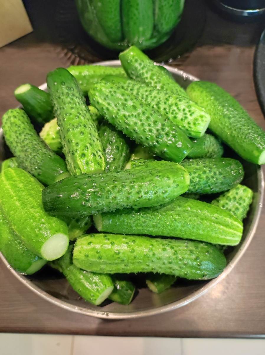 Подготовленные огурцы