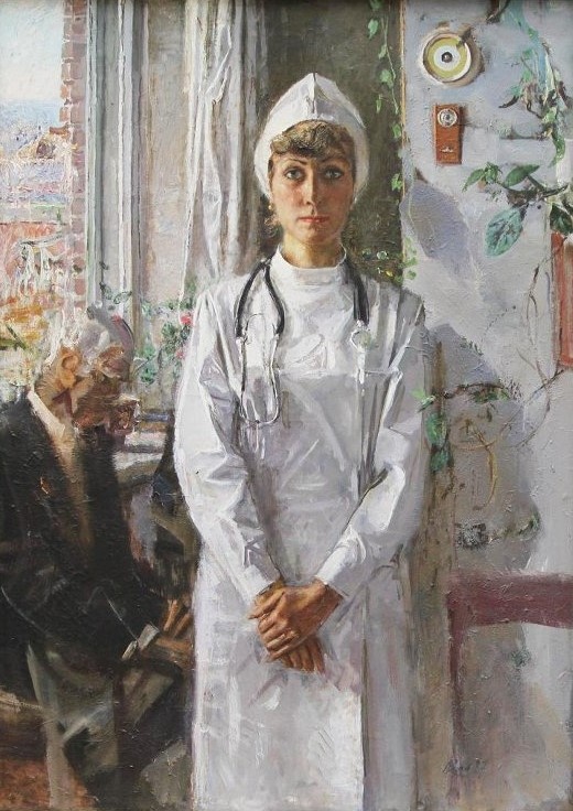 А.М.Знак. Портрет врача О.А. Мордовской. 1970. Красноярский краевой краеведческий музей.