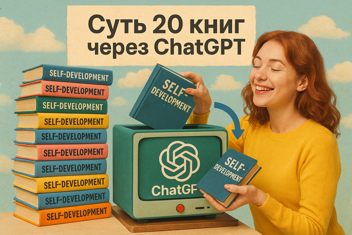 Я загрузила в ChatGPT 20 книг по саморазвитию 