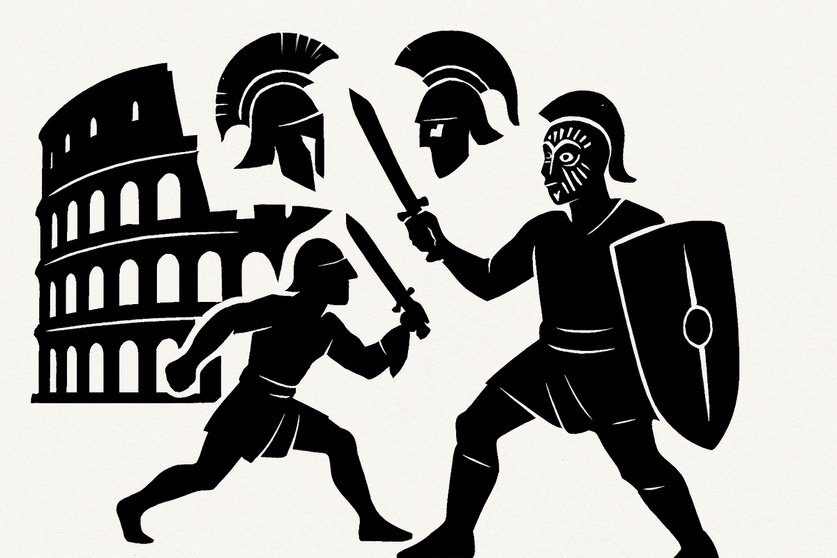 Силуэты воинов из черной бумаги на белом фоне в стиле black paper cut silhouette art