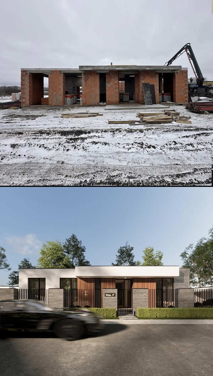 Процесс строительства дома и бани по нашему проекту