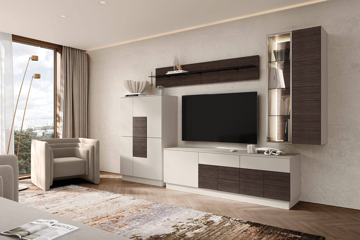 Чтобы потолок казался выше, для большего эффекта используйте несколько декоративных приемов. Источник: мебельный бренд «Дятьково Design»📷
