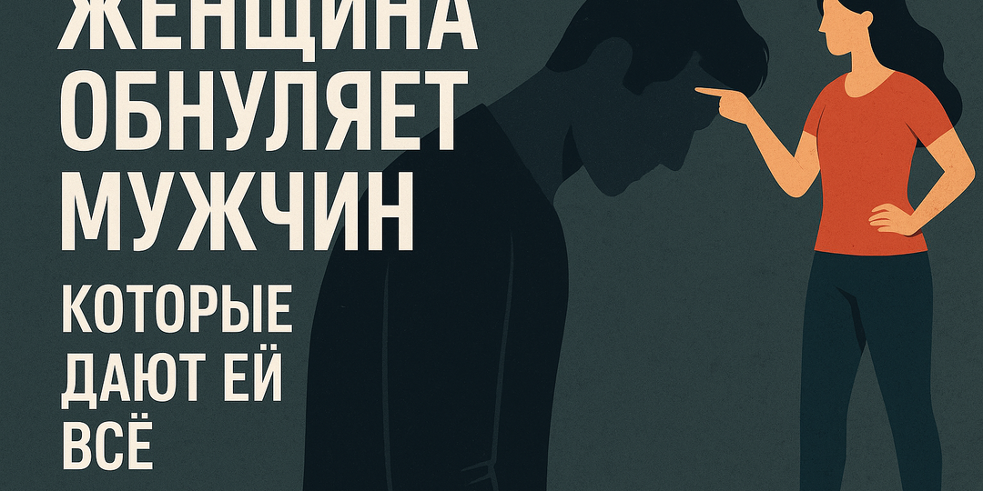 Женщина обнуляет мужчин, которые дают ей всё