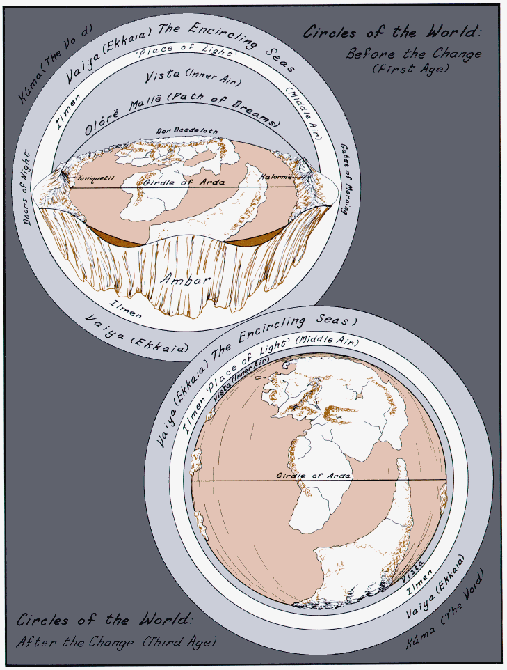 Рисунок из «Атласа Средиземья» Карен Винн Фонстад для примера того, как делать НЕ надо.
