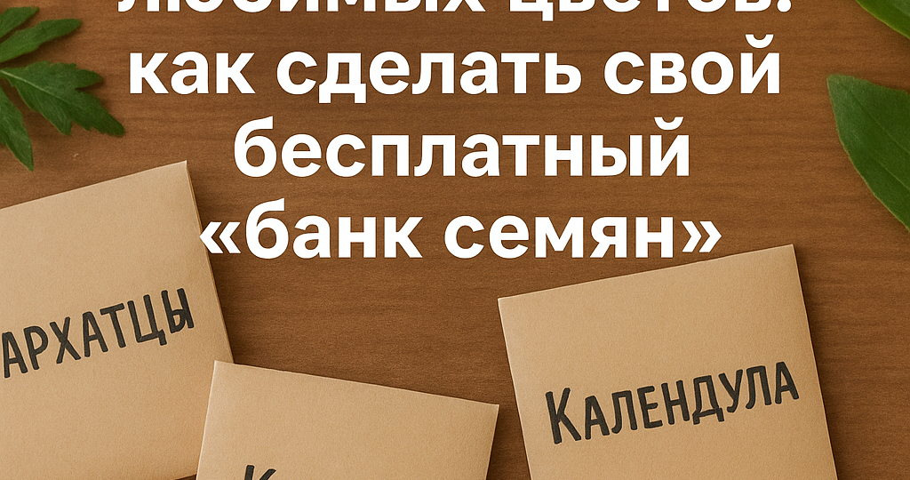 Сбор семян любимых цветов: как сделать свой бесплатный «банк семян»