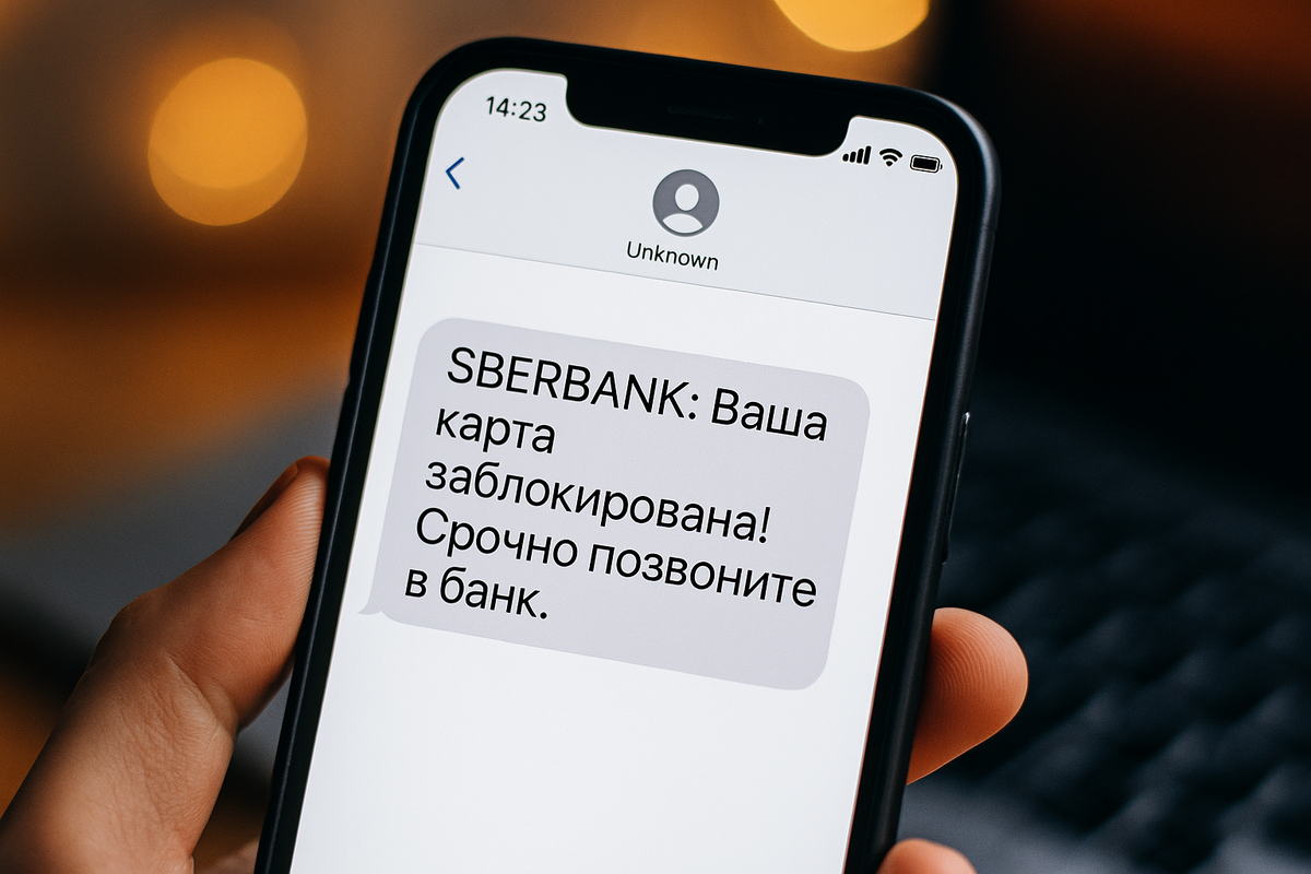Фальшивое SMS от банка
