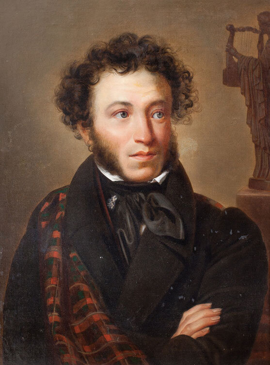 Орест Кипренский. Портрет А. С. Пушкина. 1827. Третьяковская галерея, Москва
