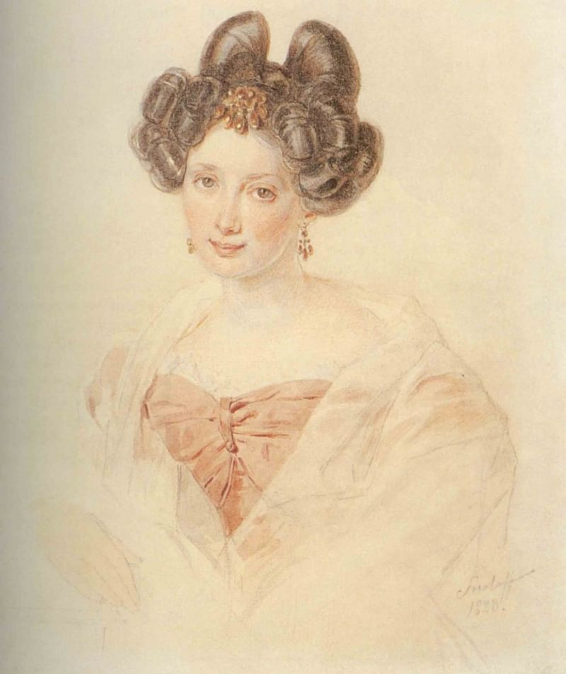 Екатерина Бакунина. Рисунок П.Ф. Соколова. 1828. ГЛМ