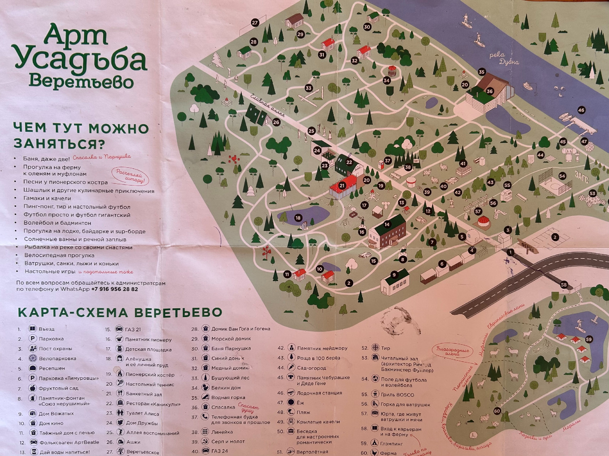 Карта усадьбы (личное фото)