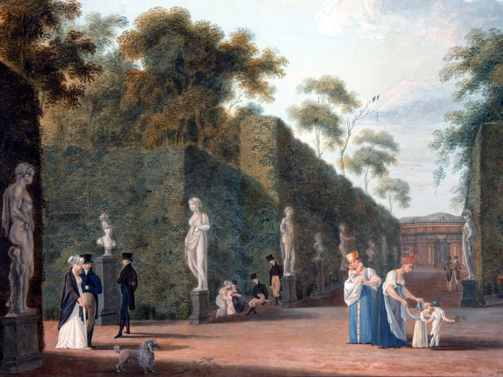 Неизвестный художник. Летний сад. Около 1810. Государственный музей изобразительных искусств им. А.С. Пушкина, Москва

