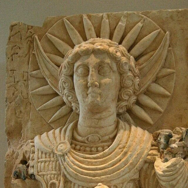 Древнеиранское изображение Митры как солнечного божества