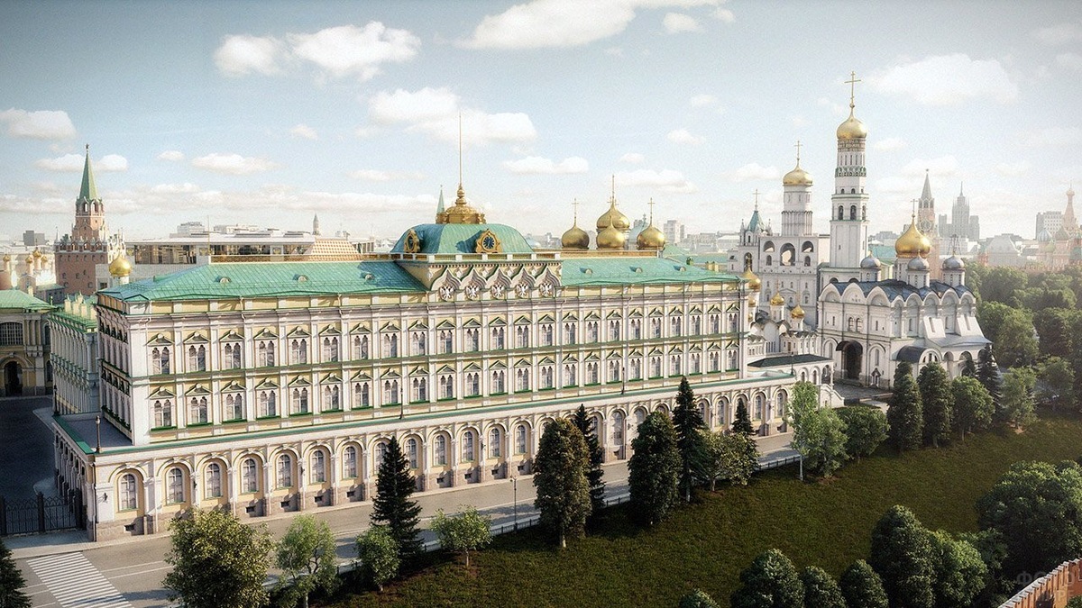 Большой Кремлевский дворец фото с официального сайта: https://kremlin-architectural-ensemble.kreml.ru