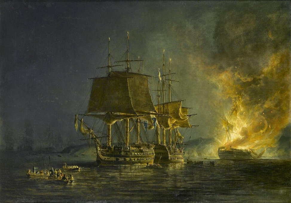 Николас Покок «Уничтожение "Всеволода" британскими кораблями» 
 