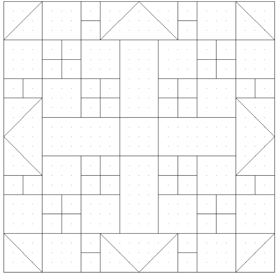 Сетка блока №11 проекта "Мерцающие снежинки"