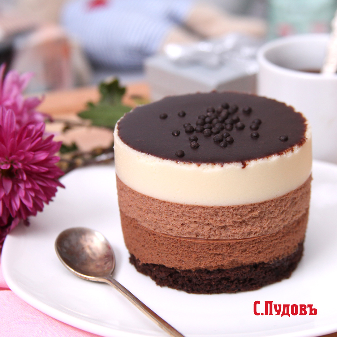 Десерт «Три шоколада»