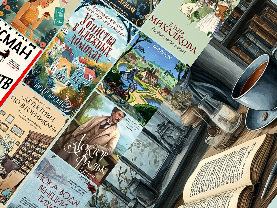 Что почитать? Уютные детективы; книги для отпуска и идеального вечера. Картинка подготовлена автором