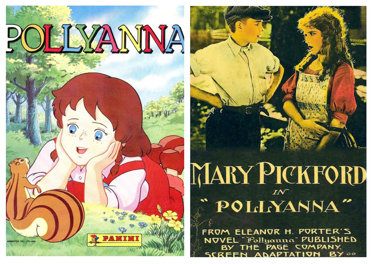 Pollyanna — роман-бестселлер американской писательницы Элинор Портер, опубликованный в 1913 году. Для радости всегда есть повод, надо только его найти, — так рассуждает Поллианна. Ее суперспособность — во всем видеть хорошее и радоваться всему, что с ней происходит. Девочка находит радость в самых грустных вещах, но однажды с ней случается несчастье: вероятно, она никогда больше не сможет ходить. Но даже эта трагедия оборачивается радостными событиями. Благодаря оптимизму Поллианны меняется мир вокруг нее и жизни многих людей становятся лучше.
 