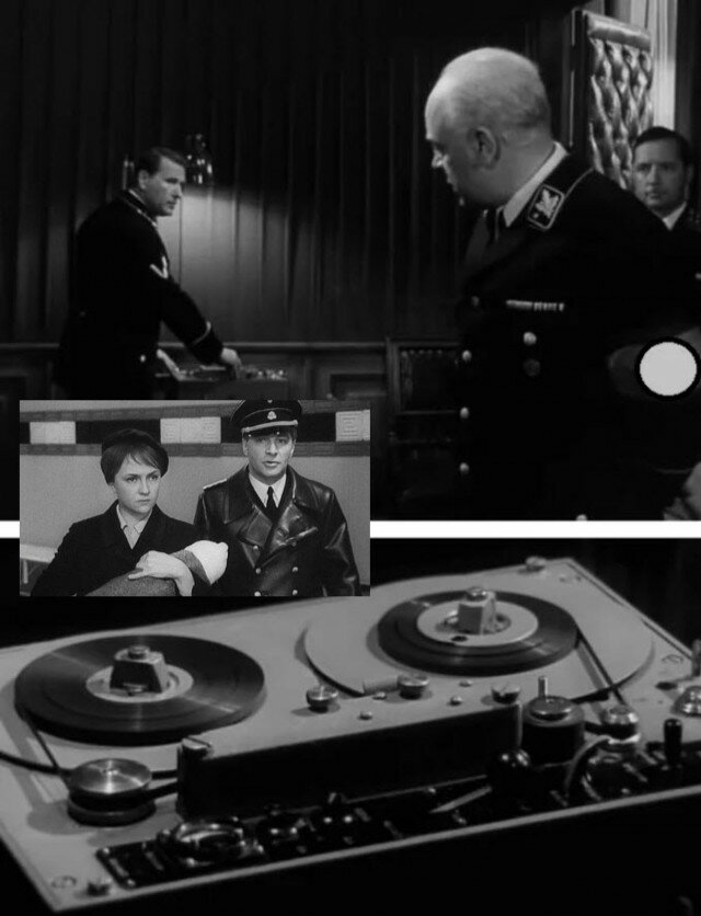 Коллаж кадров из кино СССР «17 мгновений весны»