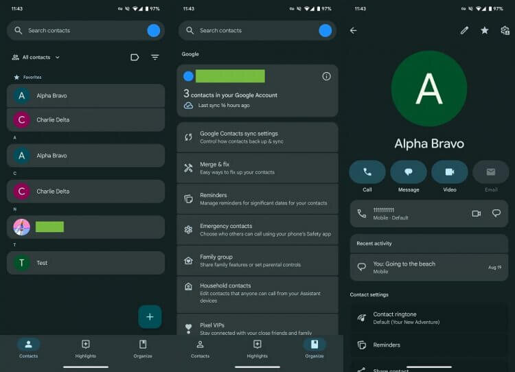    Так отныне выглядят Google Контакты