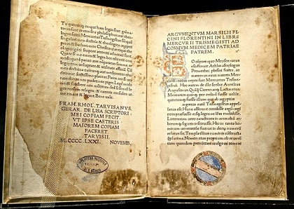 Первое латинское издание «Герметического корпуса», 1471 г.