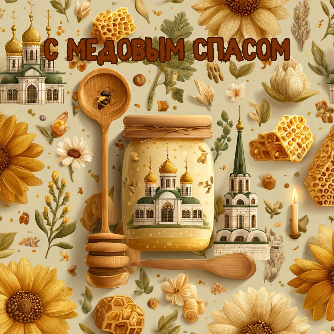 Открытка создана «Известиями»
Самая красивая открытка с Медовым спасом