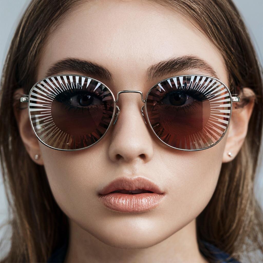 Девушка в модных очках