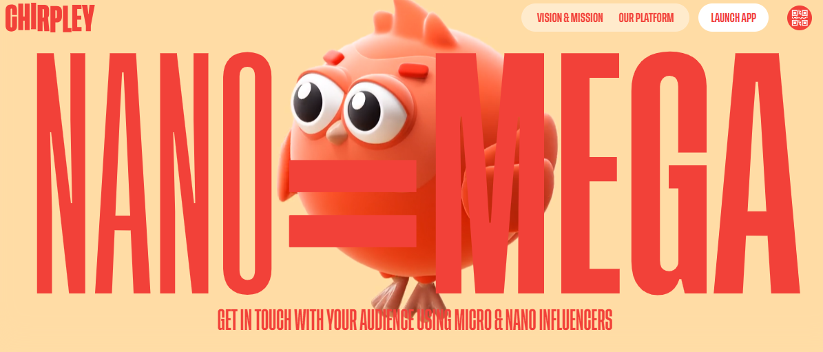 Chirpley демонстрирует, как персонаж в 3D может стать лицом сайта и нести эмоциональную нагрузку.