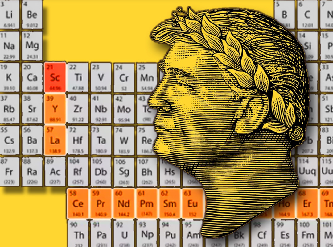 used images: Trump-Caesar-Rubicon by Steven Noble (foreignpolicy.com), Rare earth elements (Internet)
