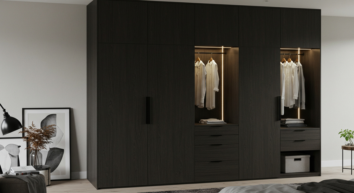 Актуальный распашной шкаф в интерьере