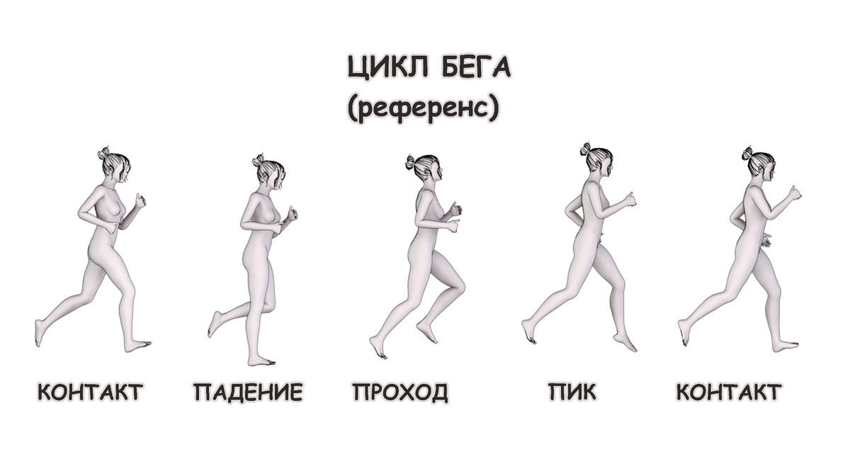 Референс для анимации бега