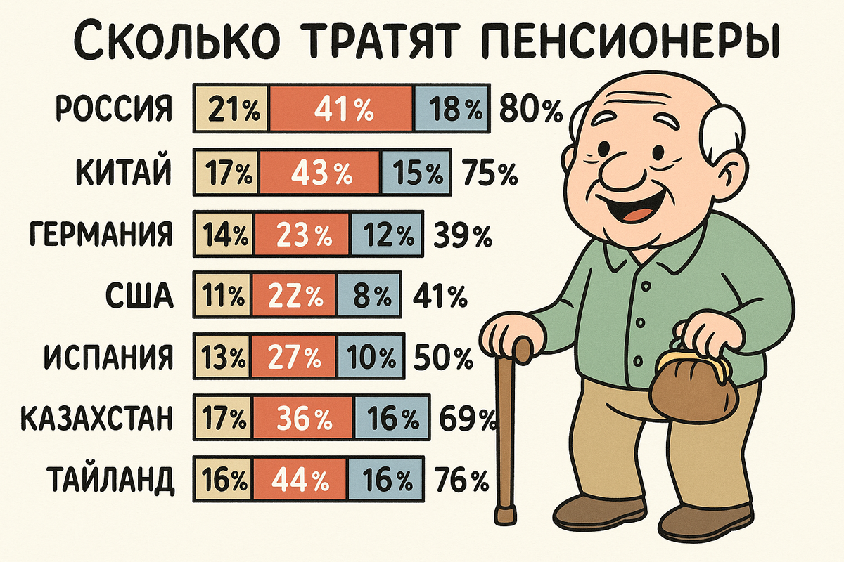 Пенсия как спорт: кто быстрее потратит на еду и ЖКХ