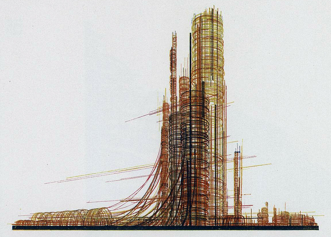 Яков Чернихов. Композиция №18. Динамика вертикали и горизонтали