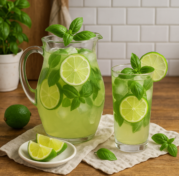 Лимонад с лаймом и базиликом рецепты от Дарики