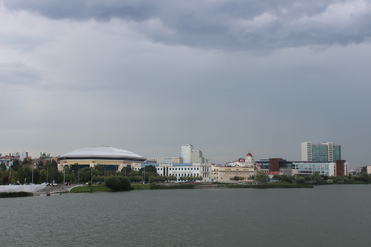 Казань, Панорама с площади театра им. Камала