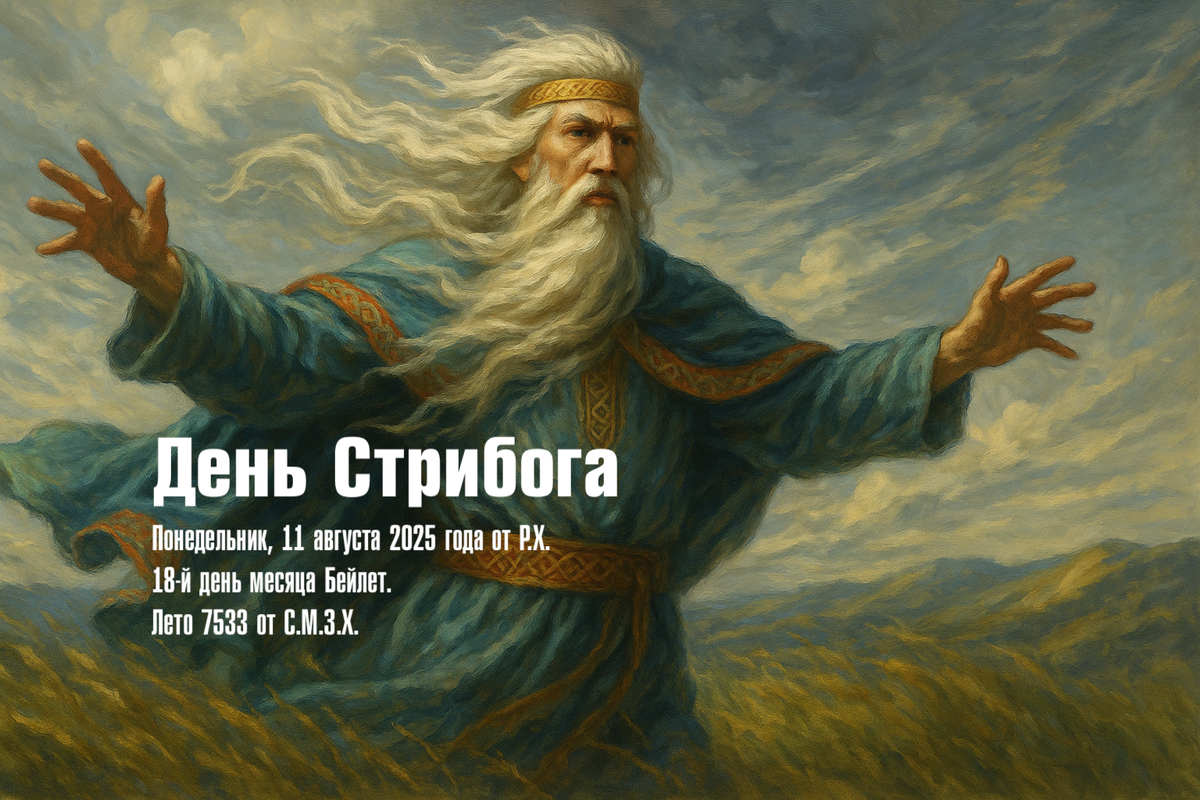 И воздвиг Стрибог ветры могучие, дабы очистить путь сынам и дочерям Рода. 
И несут ветры вести, и сдувают тьму, и открывают тропы к светлым берегам.