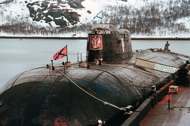    Российский атомный подводный ракетоносный крейсер К-141 «Курск». Фото: Antoine Gyori / Sygma / Getty Images