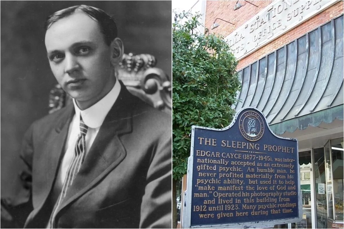    Американский мистик, медиум и самопровозглашённый целитель Эдгар Кейси; Здание в Сельме, Алабама, где Кейси жил и работал с 1912 по 1923.