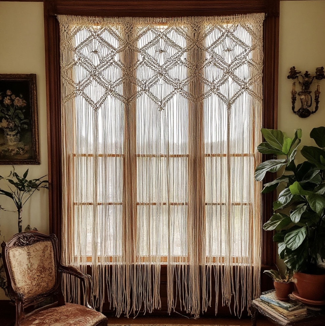 Макраме занавеска