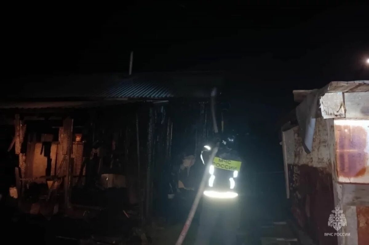    Два человека погибли в результате пожара в одном из алтайских сёл