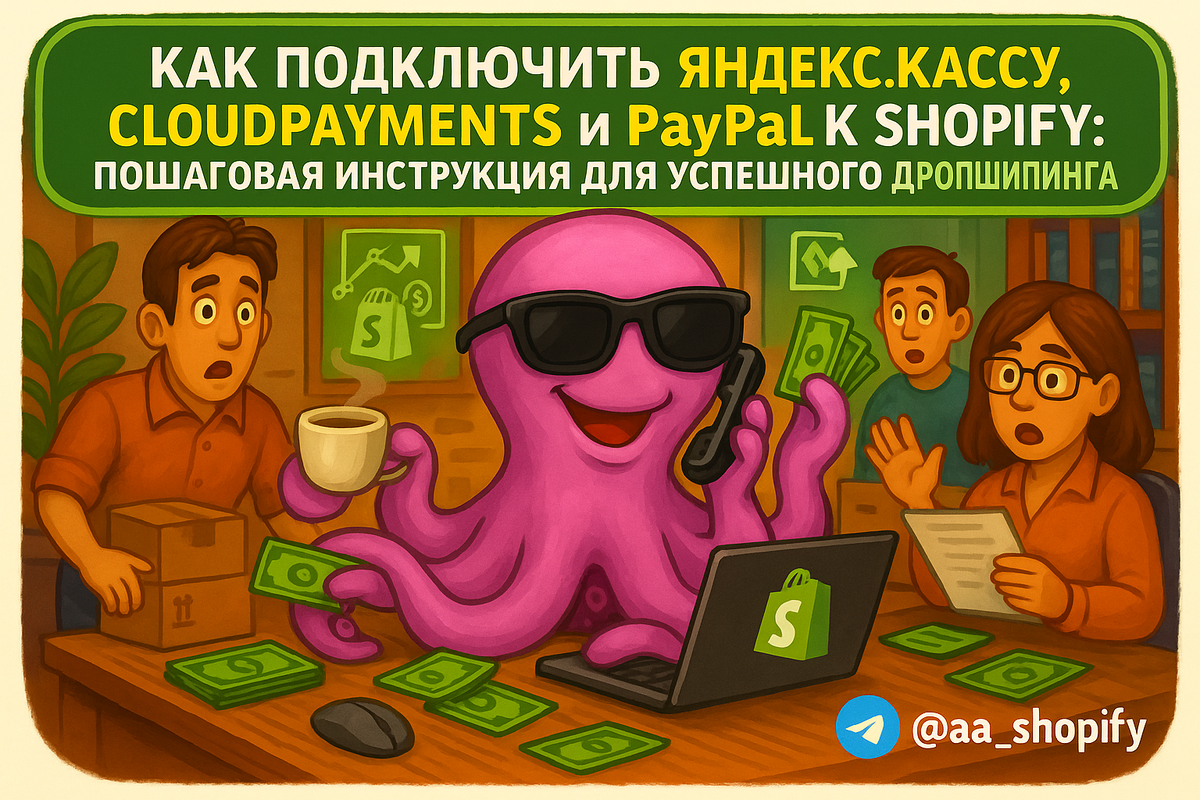    Как подключить Яндекс.Кассу, CloudPayments и PayPal к Shopify: пошаговая инструкция для успешного дропшиппинга aa_ecom