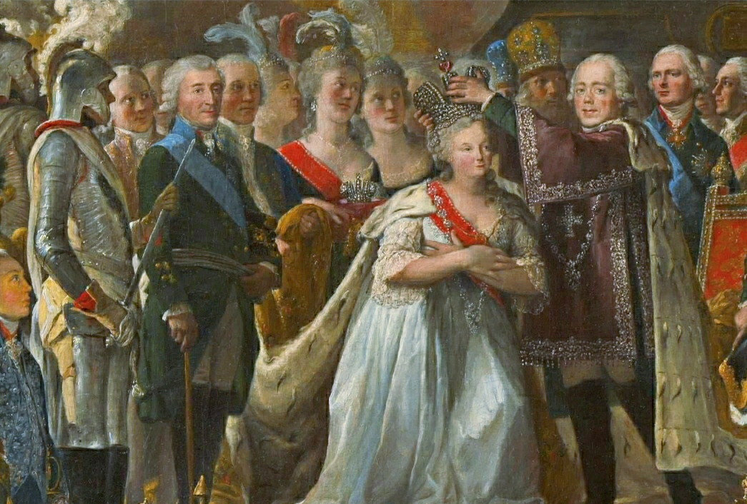 Церемония коронации Павла I в Успенском соборе Московского Кремля в апреле 1797