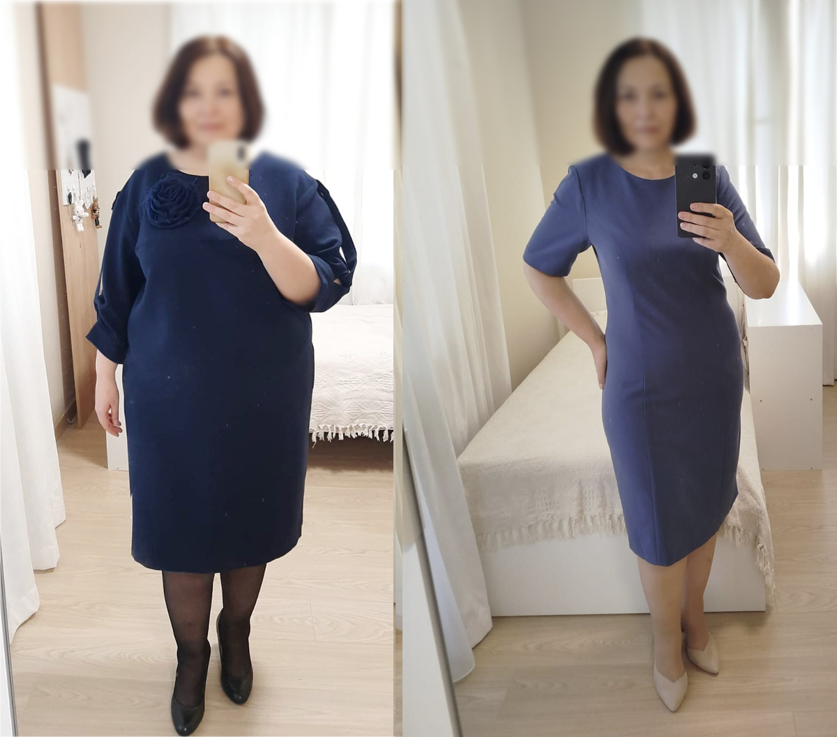 Фея Дыхания Лююви в начале похудения в весе 107,7кг и три недели назад - минус 30 кг