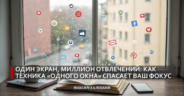 Один экран, миллион отвлечений: как техника «одного окна» спасает ваш фокус