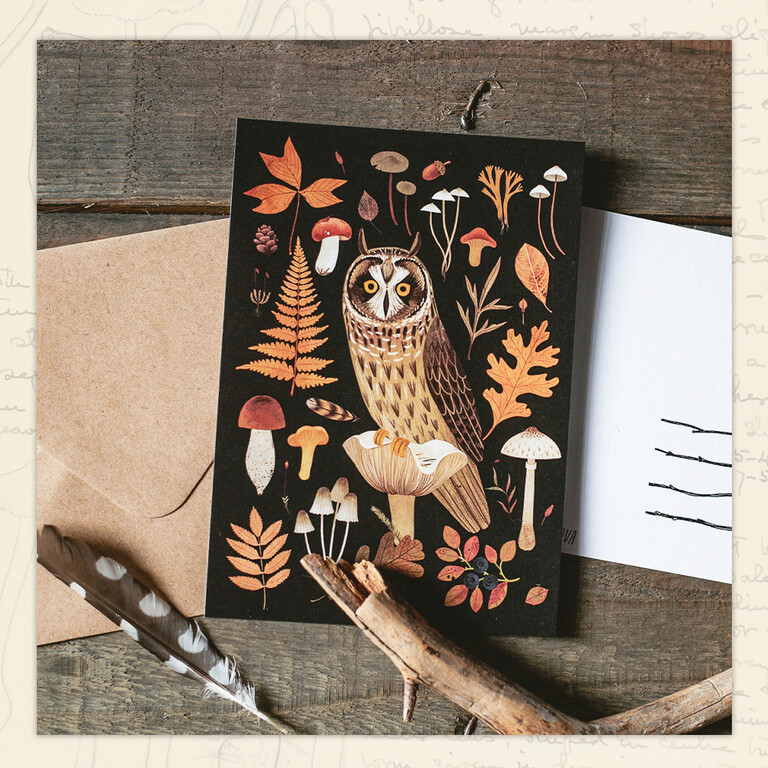 Открытка "Сова"