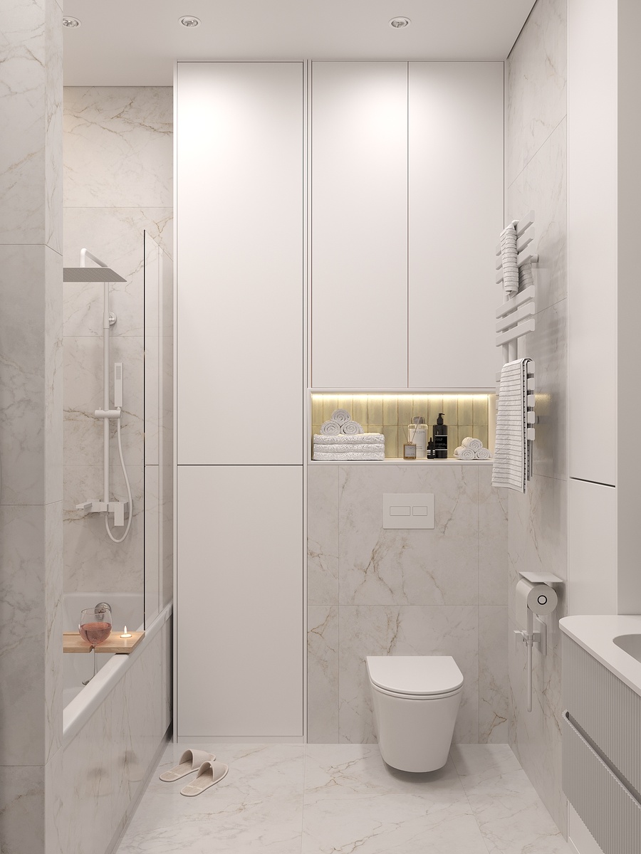 Фрагмент санузла в моем дизайн-проекте 3-х комнатной квартиры в ЖК "Еловый" г. Владивосток