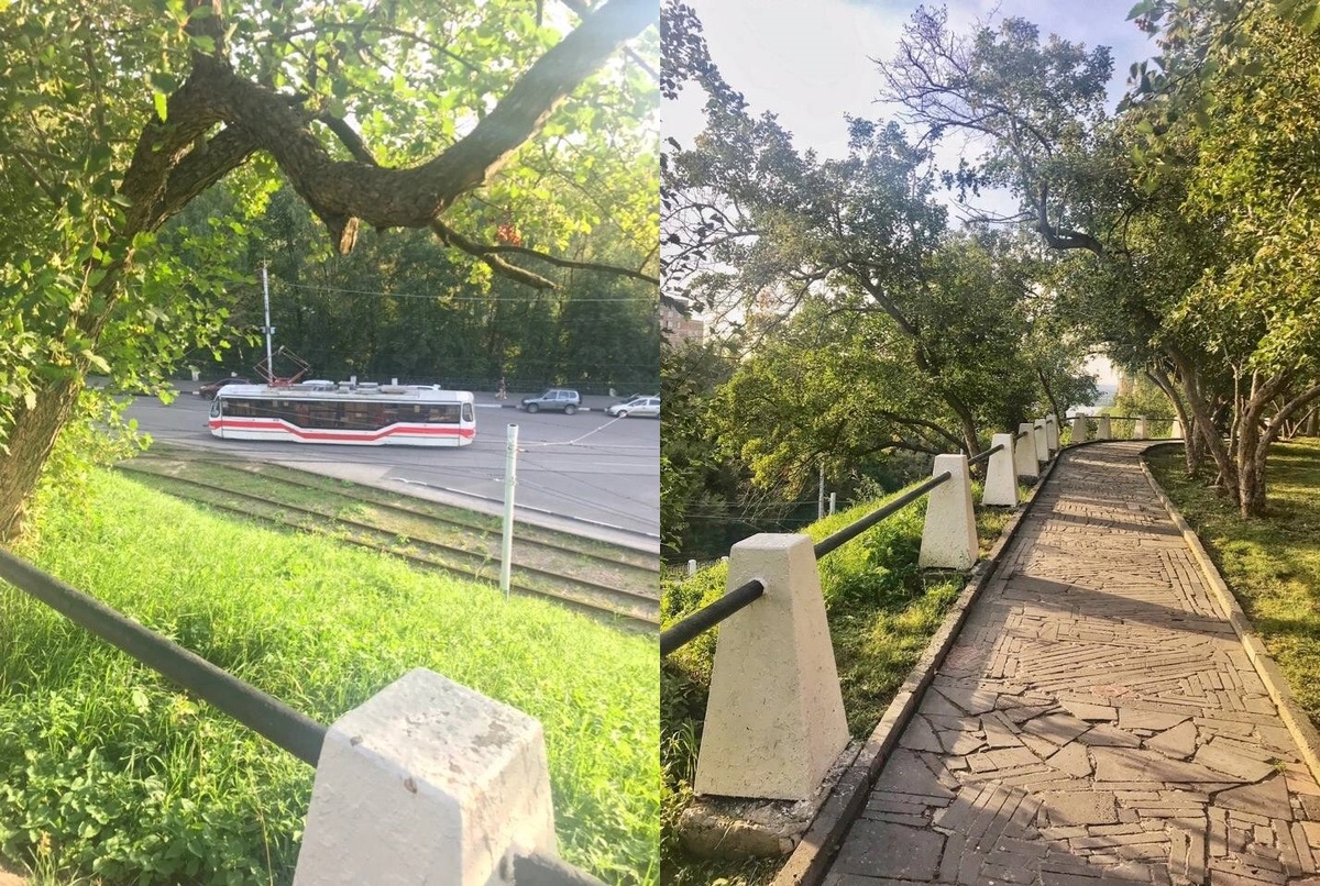 Набережная Лыковая дамба, в конце которой Театральная лестница 