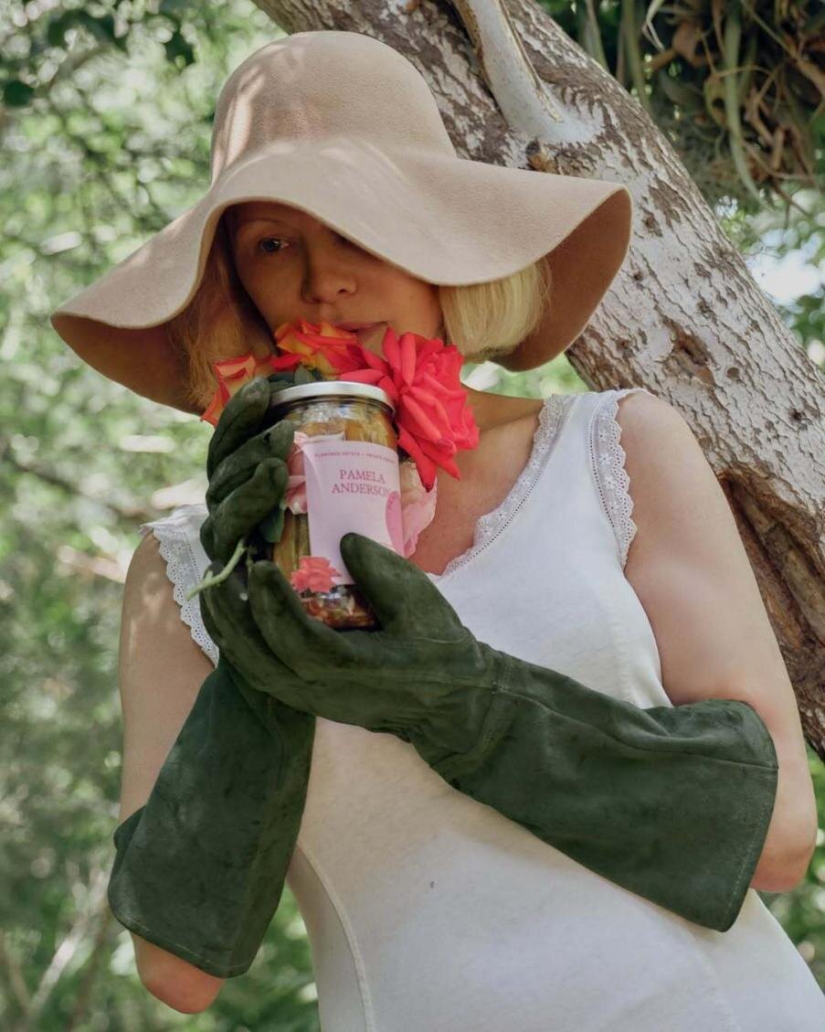 Секс-символ 90-х Памела Андерсон начала продавать соленые огурцы с лепестками роз. Цена понравилась не всем