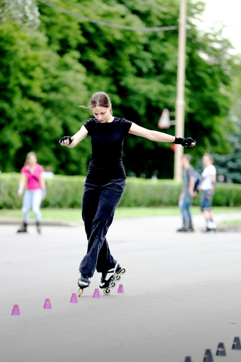 2014 год, соревнования по слалому на роликах